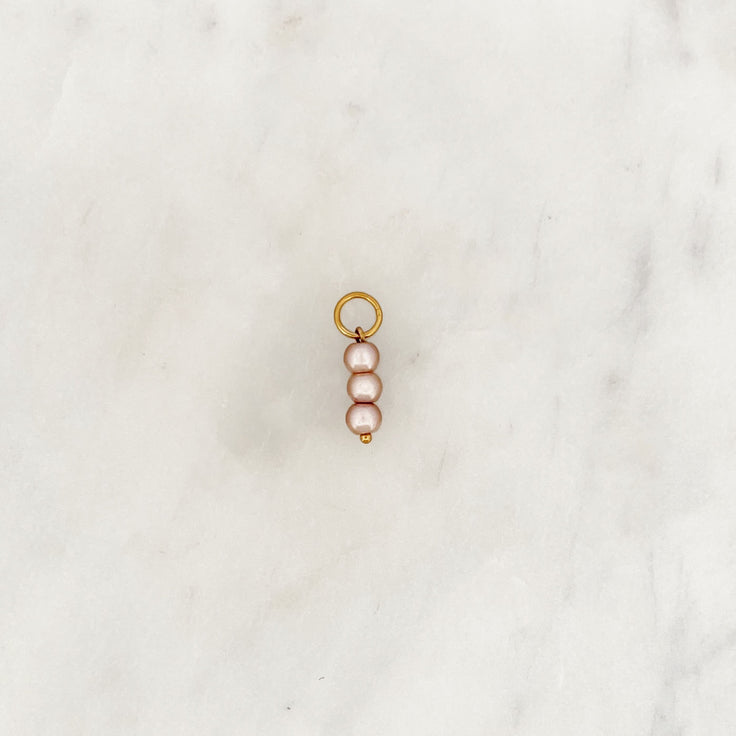 DYO Triple Taupe Brown Glass Pearls