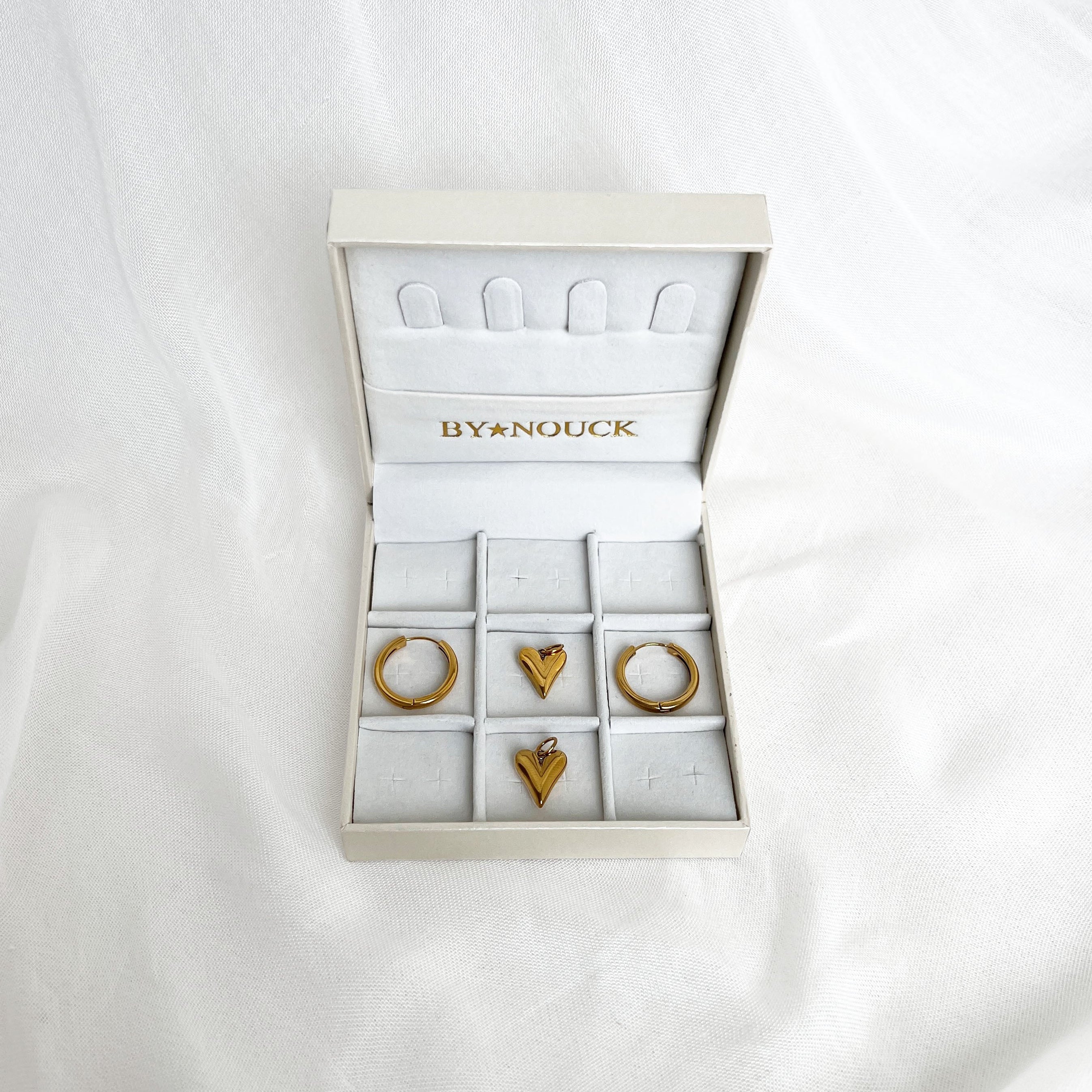 Earring set big hearts