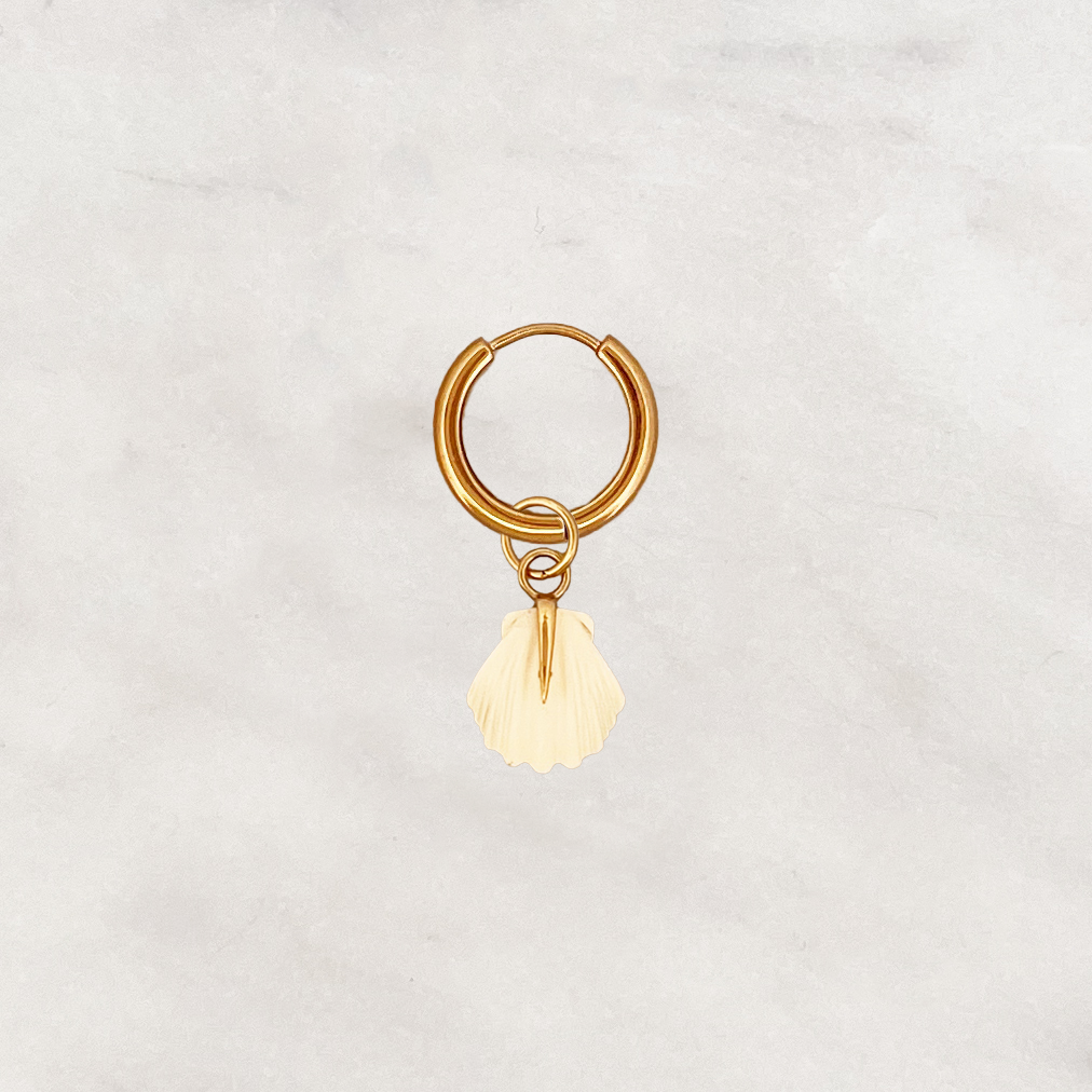 Earring Beige Beach Shell