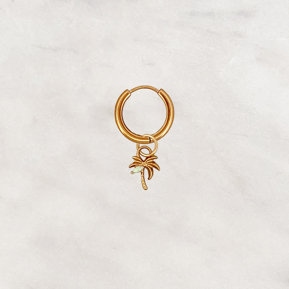 Earring Light Green Palm
