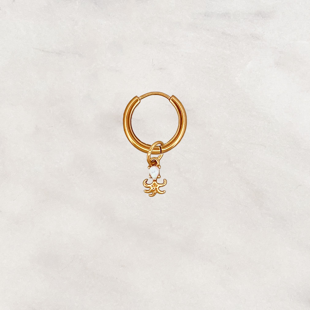 Earring Opal Octopus