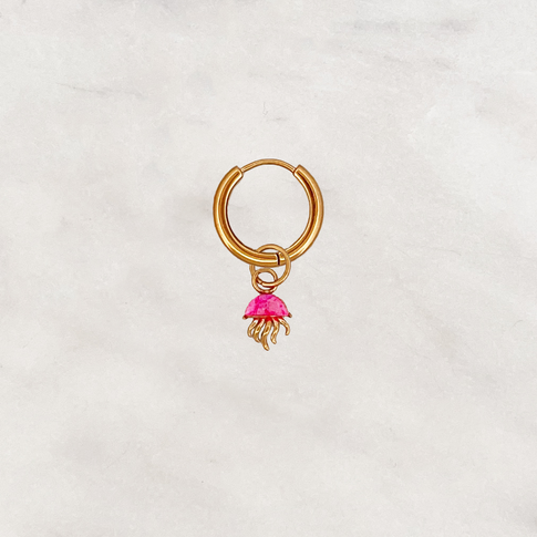 Earring Pink Jellyfish