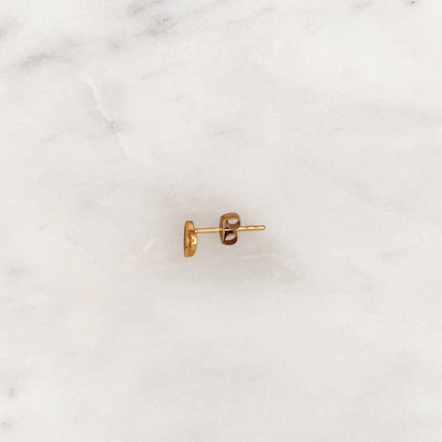 Earstud Textured Heart