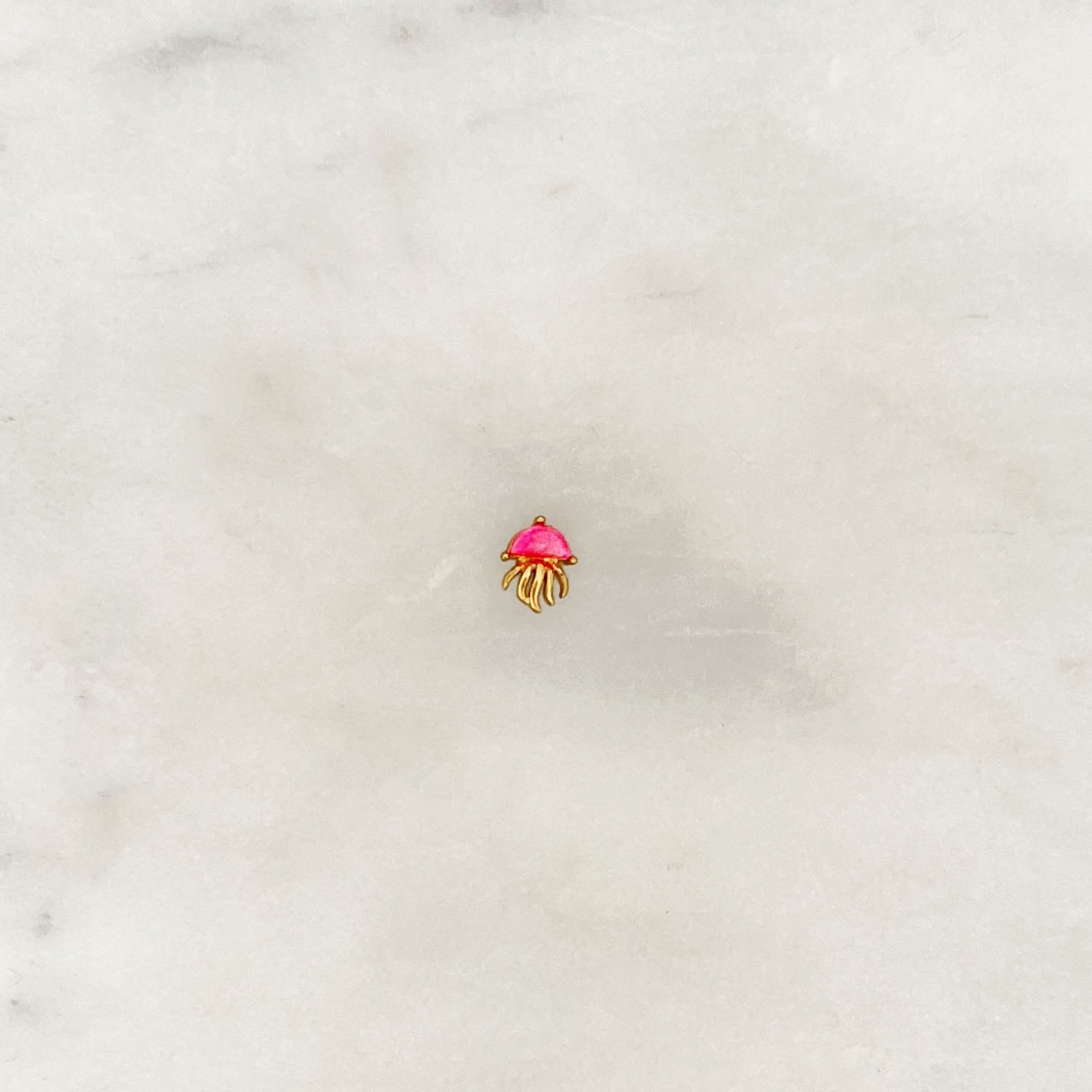 Earstud Pink Jellyfish