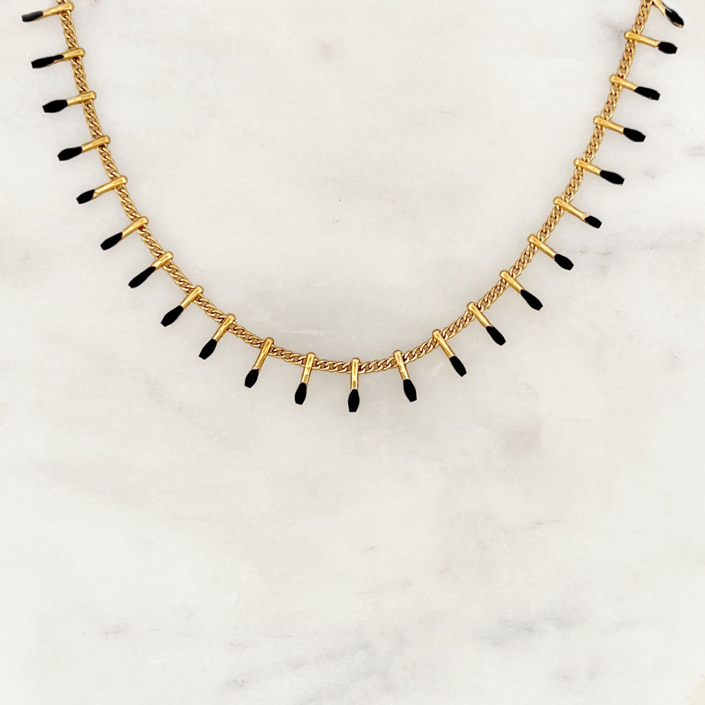 Black Tassels Necklace