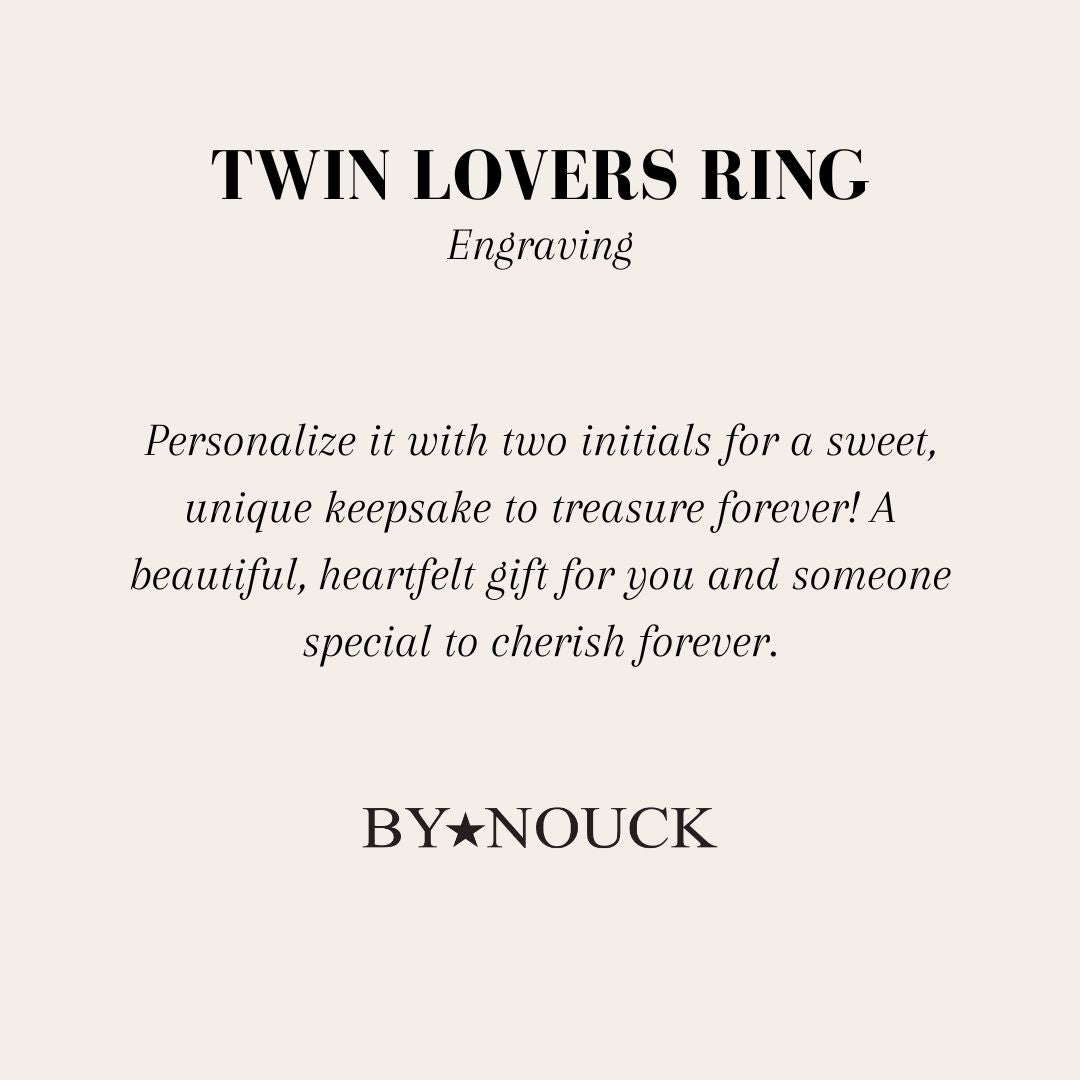 Engrave Twin Lovers Ring