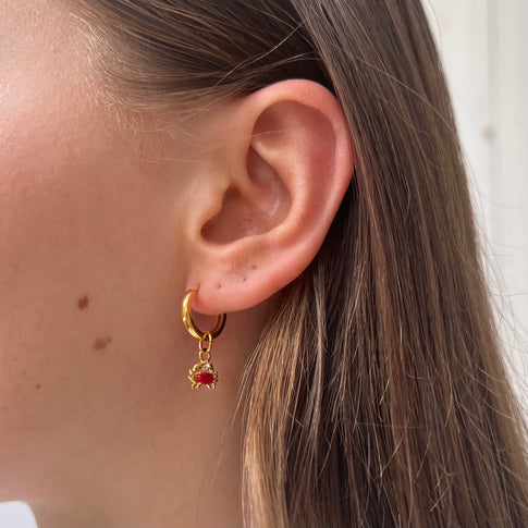 Earring Red Crabby
