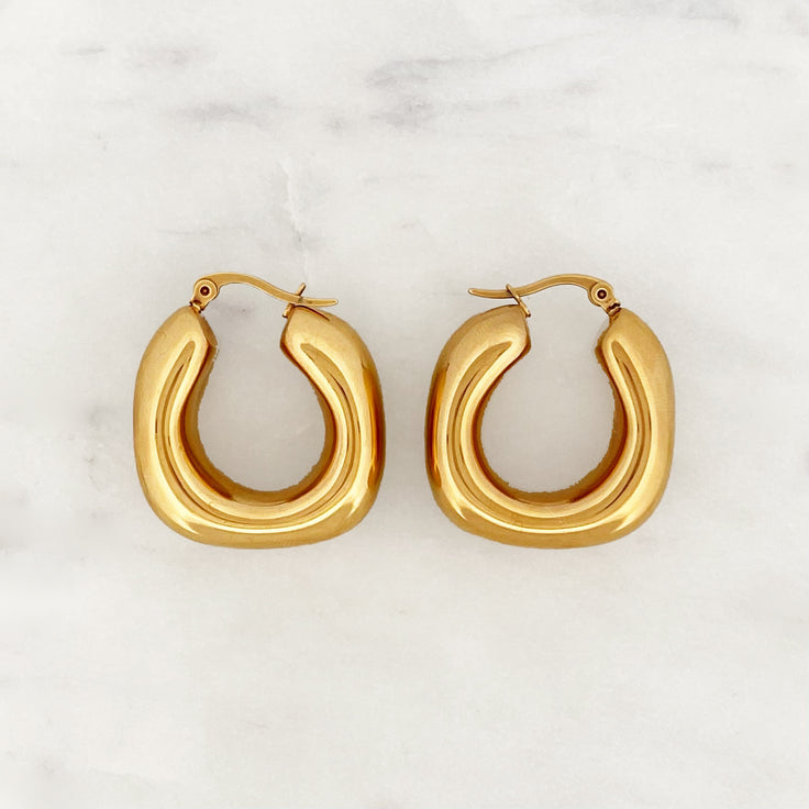 Chunky Ovale Hoop Set