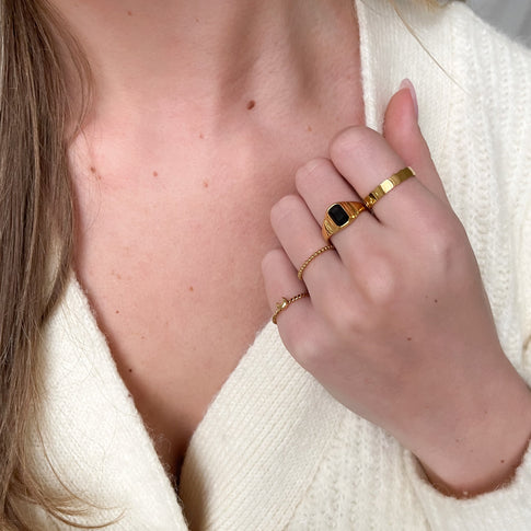 Ring Black Agate