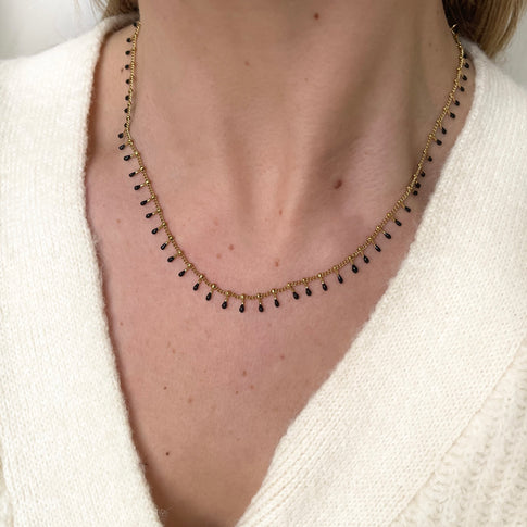 Black Tassels Necklace