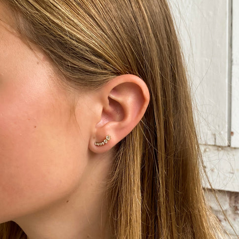 Earstud Strass Stars Left