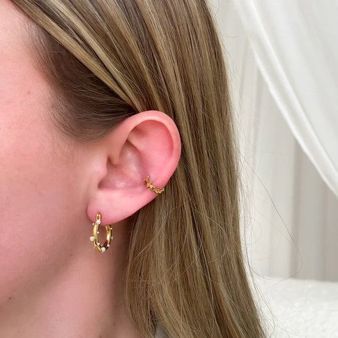 Base Glamour Pearl Hoop