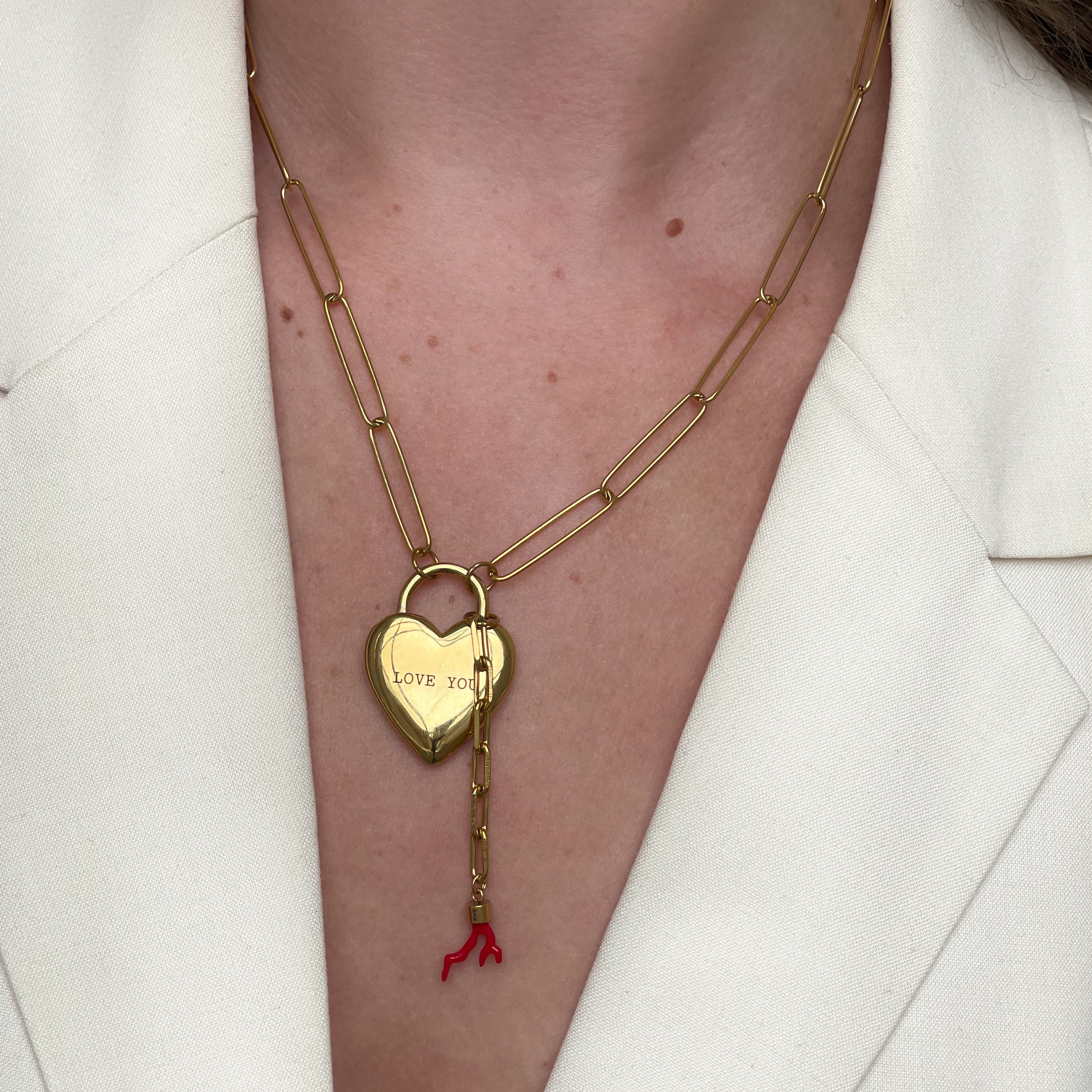 DYO Engrave Big Lock Heart