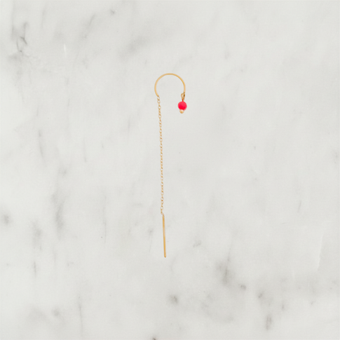 Long Chain Red Bead