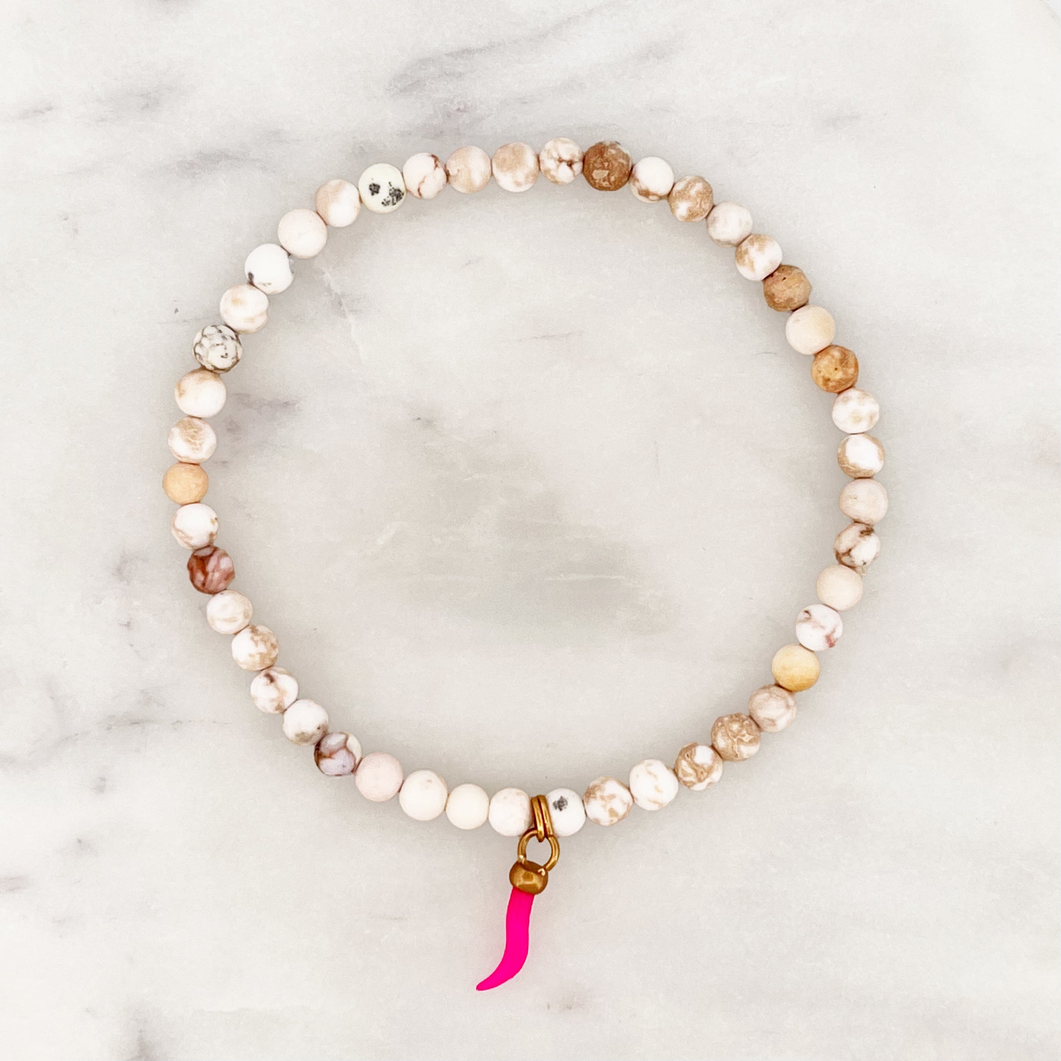 Magnesite Bracelet Pink Chili