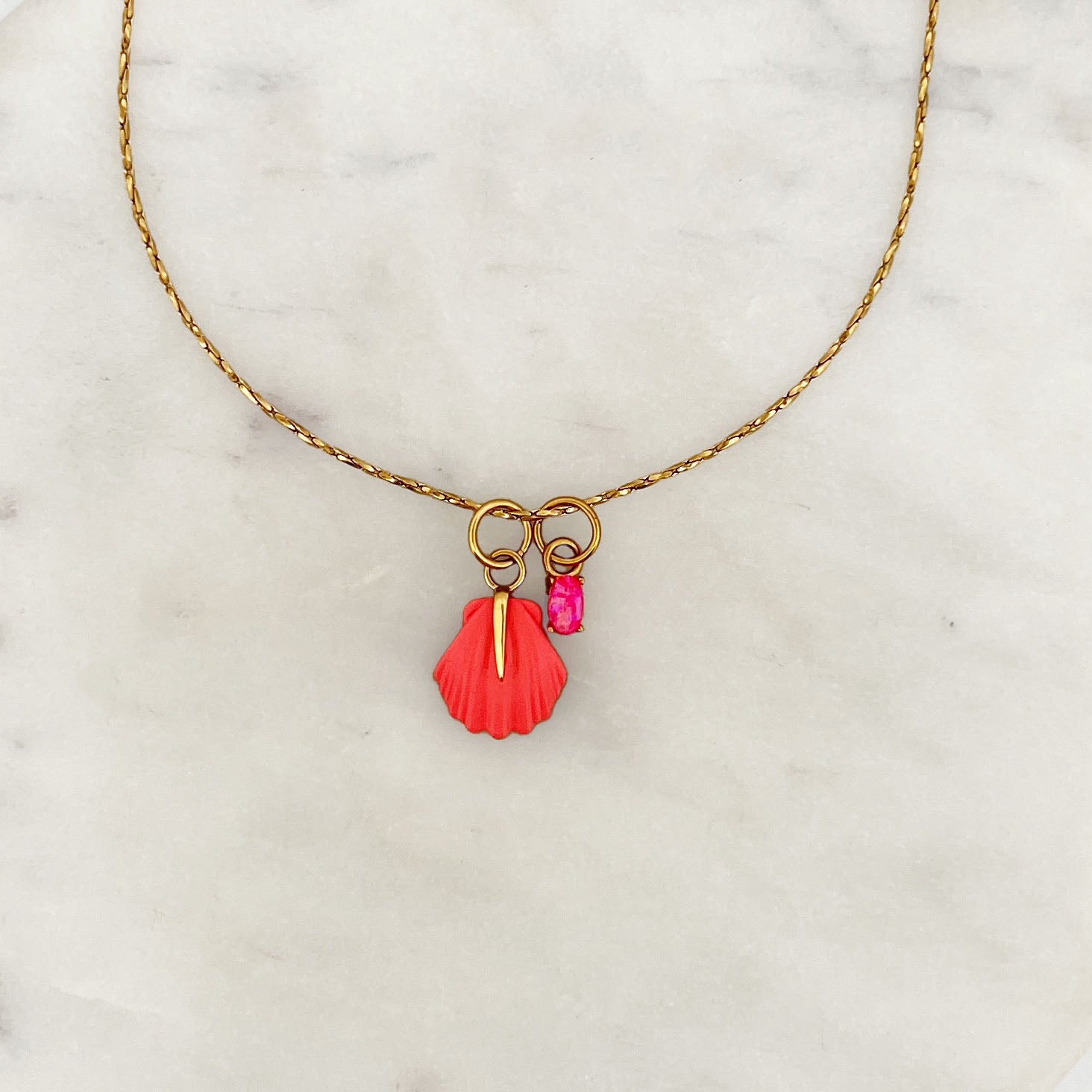 Necklace Baguette Shell