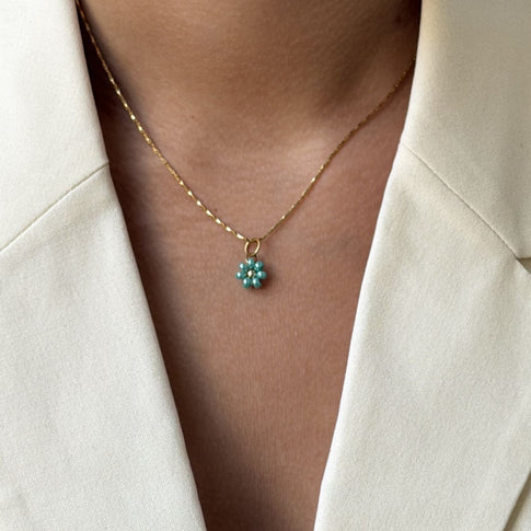 Necklace Flower Ocean Beads