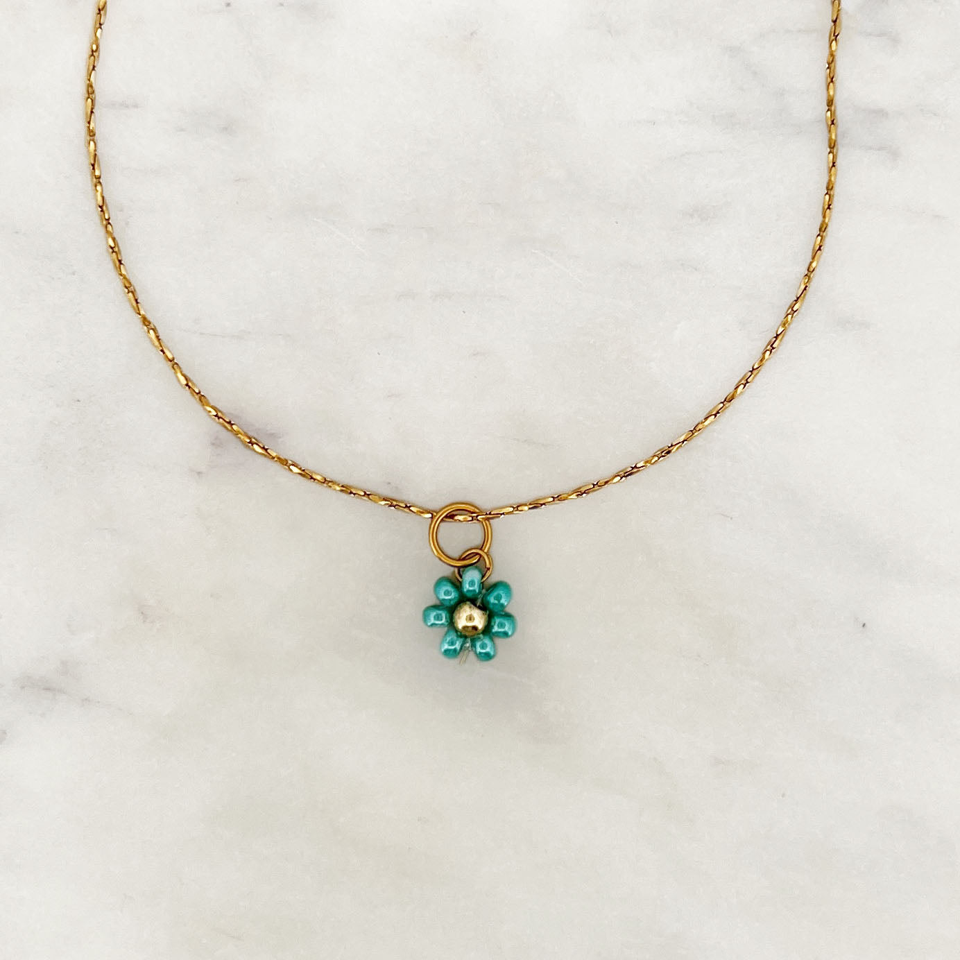Necklace Flower Ocean Beads