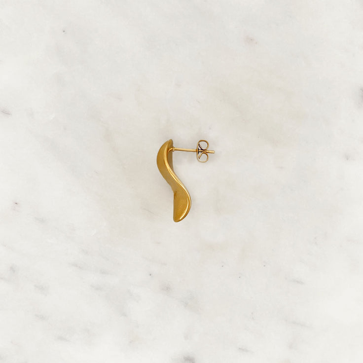 Pleated Earstud Set Round