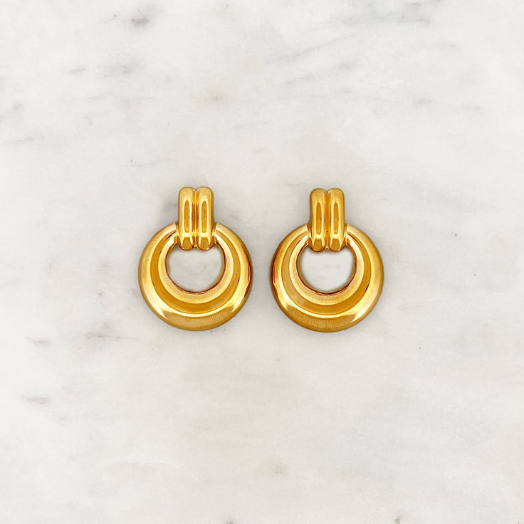 Round Pendant Earstud Set Big