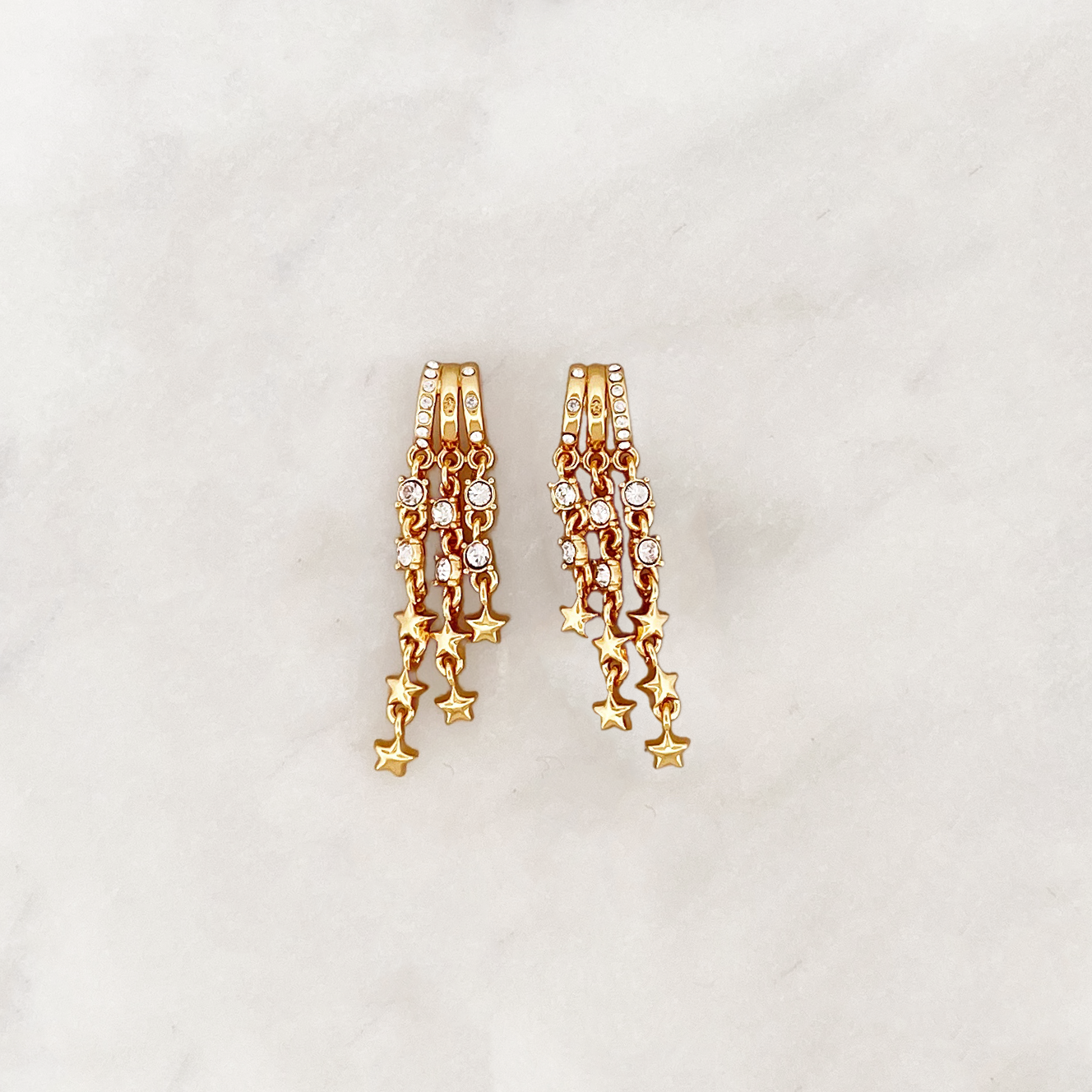 Strass Stars Earring Set