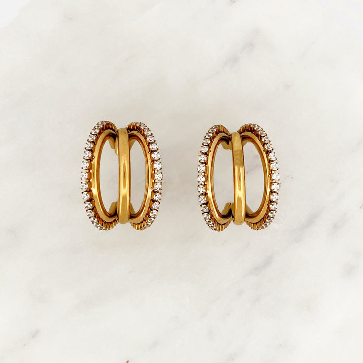 Triple Shiny Hoop Set