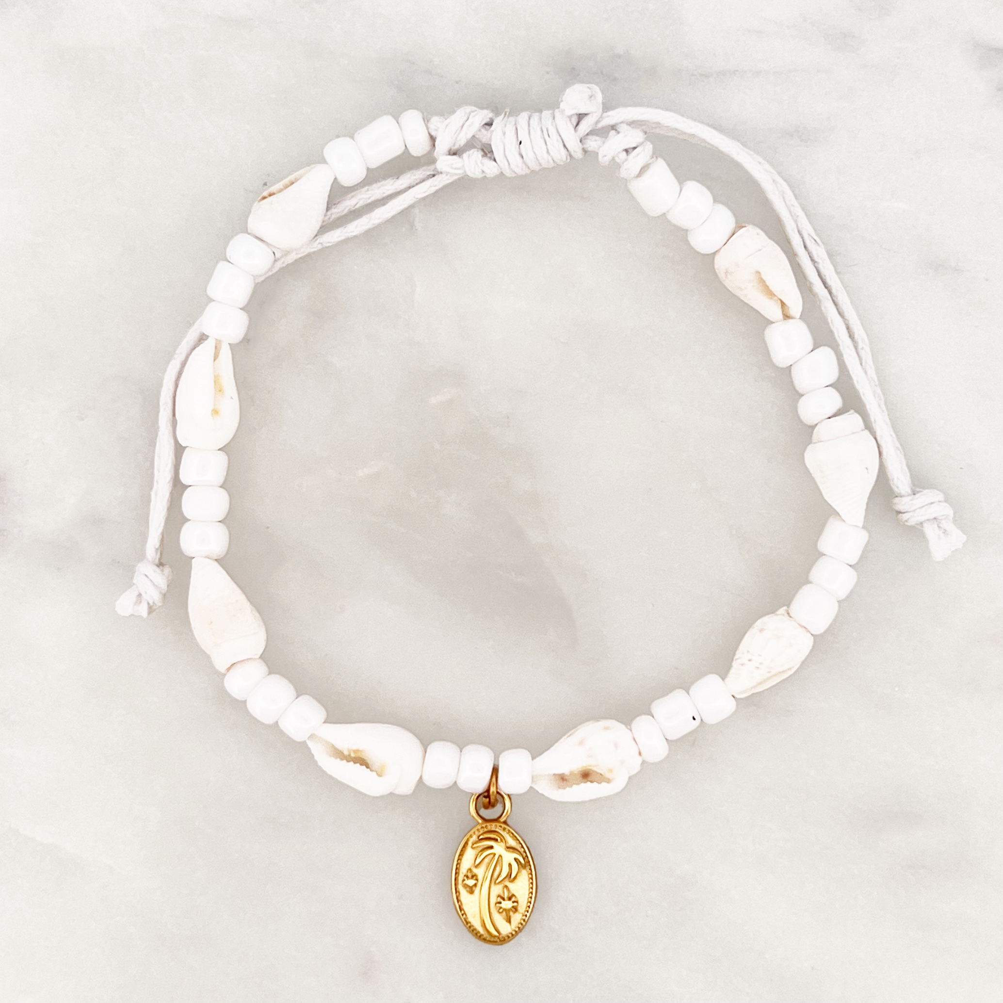 White Shell Bracelet Palm Amulet