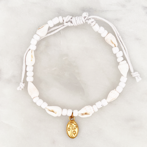 White Shell Bracelet Palm Amulet