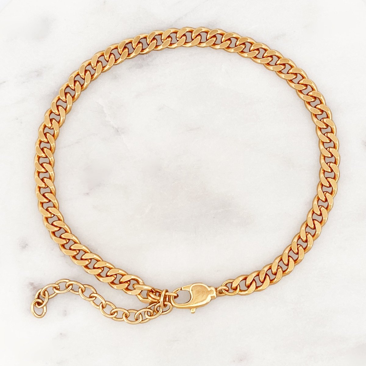 Anklet Flat Curb - ByNouck Jewelry