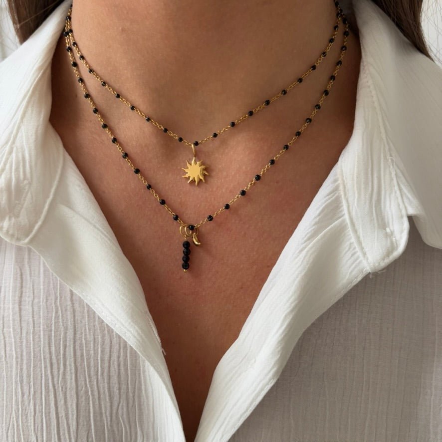 Base Black Dots Necklace - ByNouck Jewelry