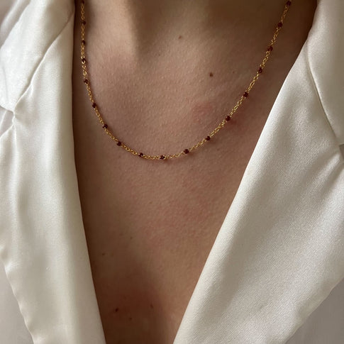Base Brown Dots Necklace - ByNouck Jewelry