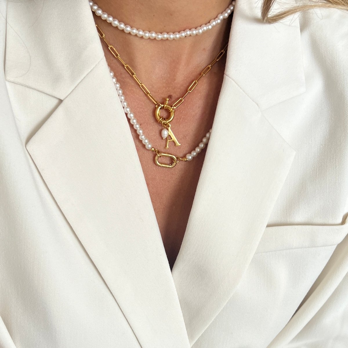 Base Glass Pearls Long Necklace - ByNouck Jewelry