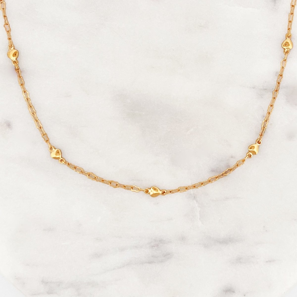 Base Heart Chain Necklace - ByNouck Jewelry