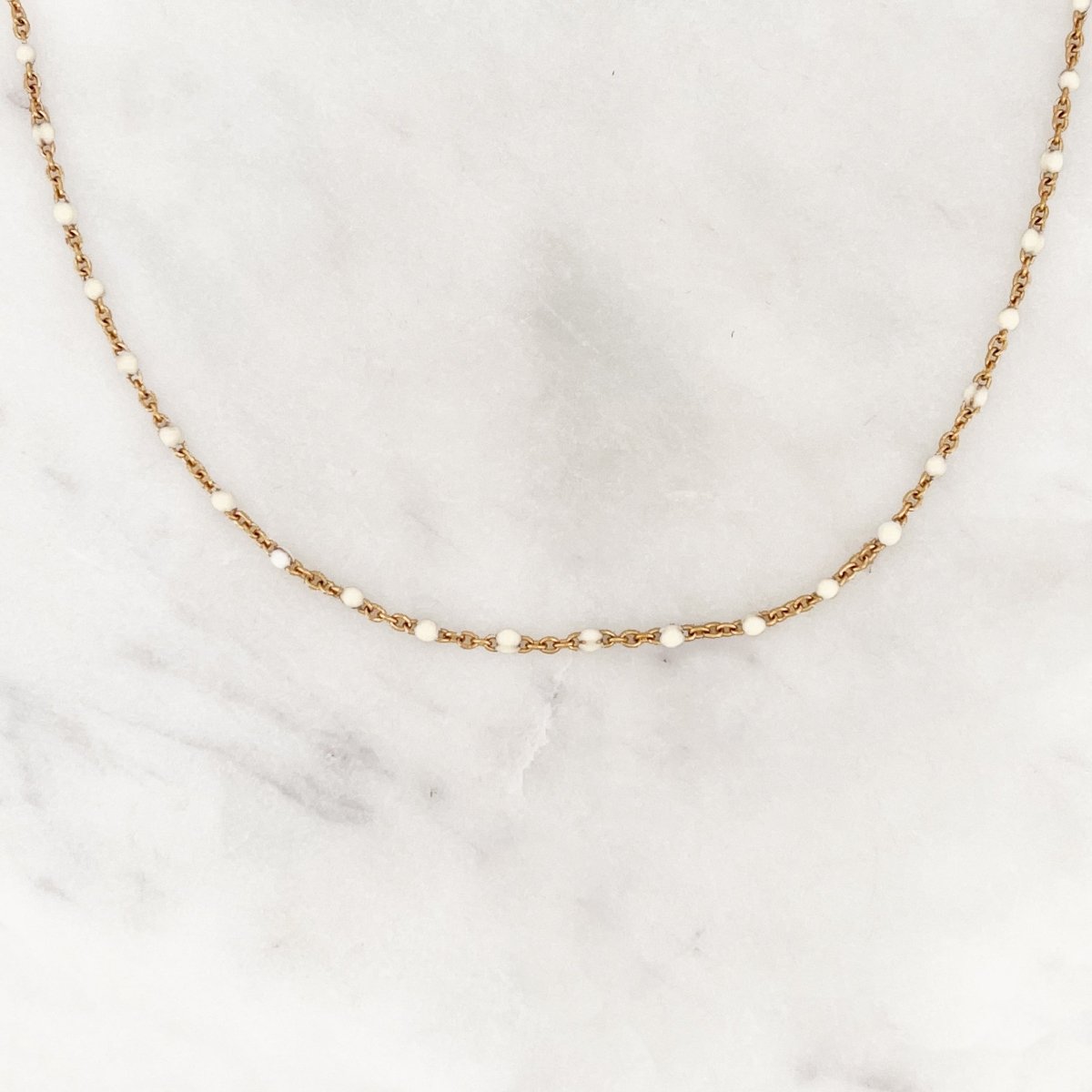 Base Ivory Dots Necklace - ByNouck Jewelry
