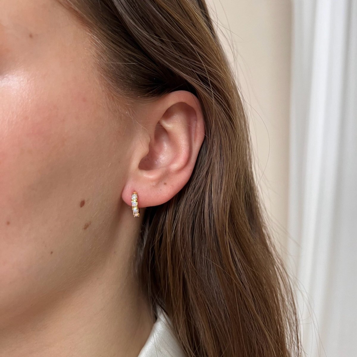 Base Opal Hoop - ByNouck Jewelry