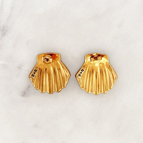 Big Scallop Studs Set - ByNouck Jewelry