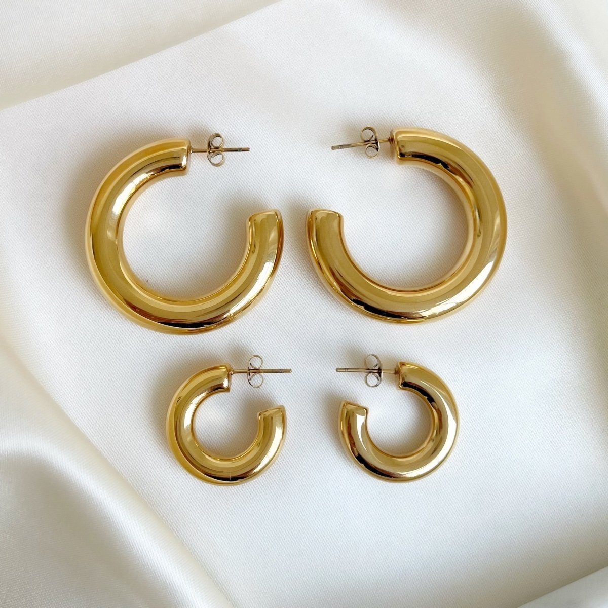 Big Tube Hoop Set - ByNouck Jewelry