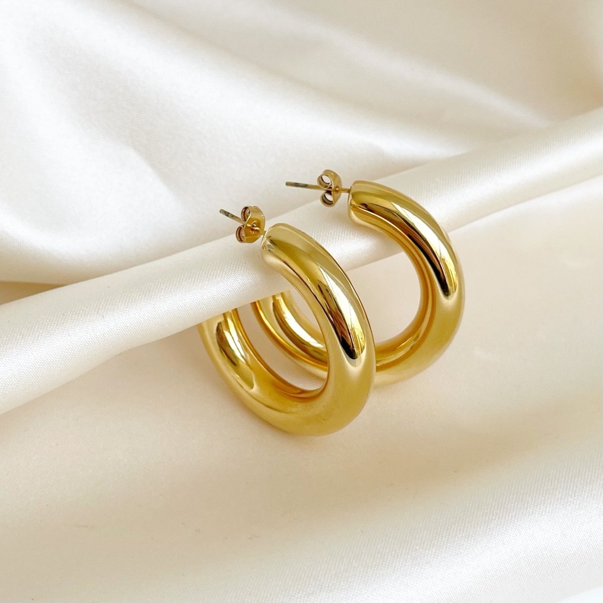 Big Tube Hoop Set - ByNouck Jewelry