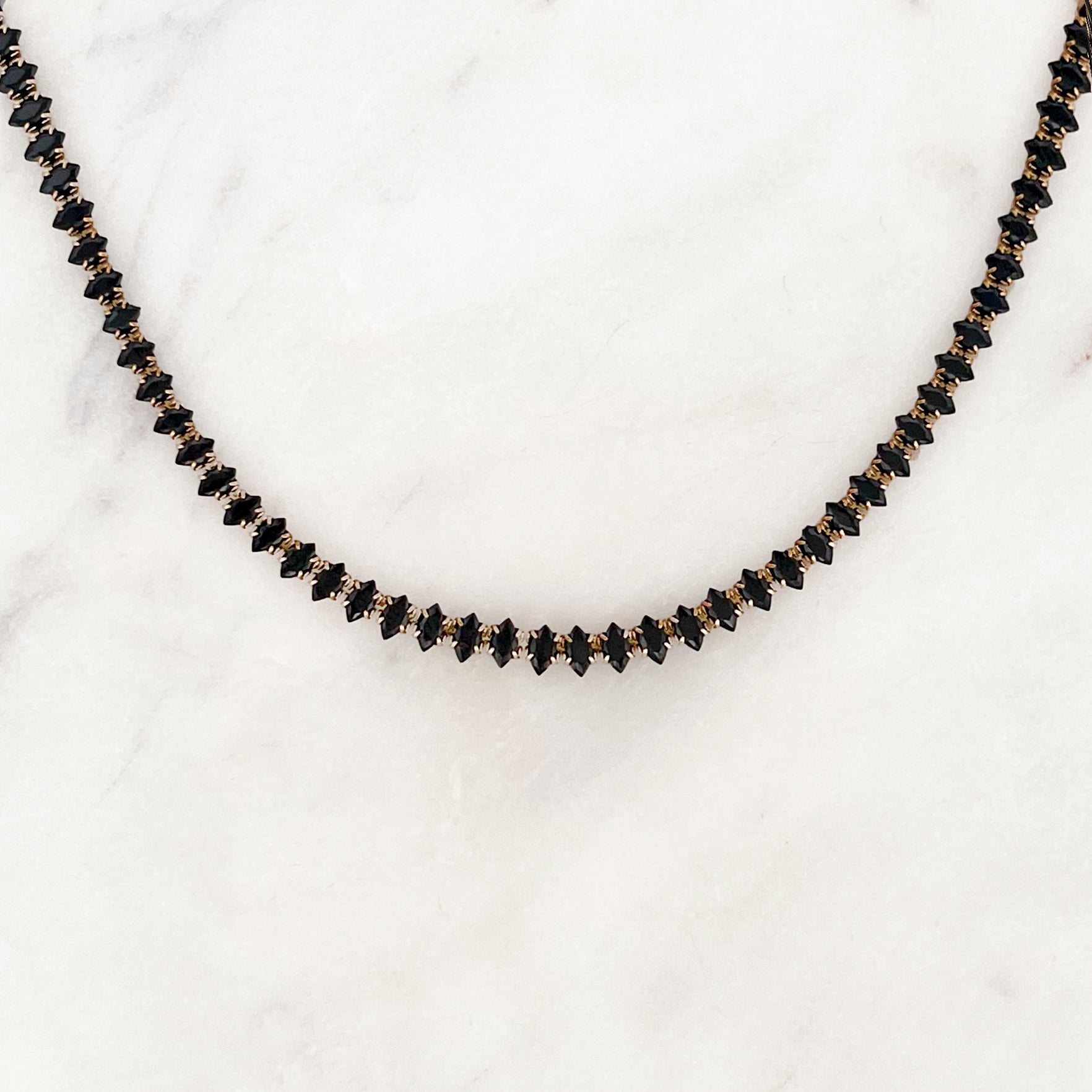 Choker Black Rhinestones - ByNouck Jewelry