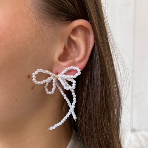 Double Pearl Bow Set - ByNouck Jewelry