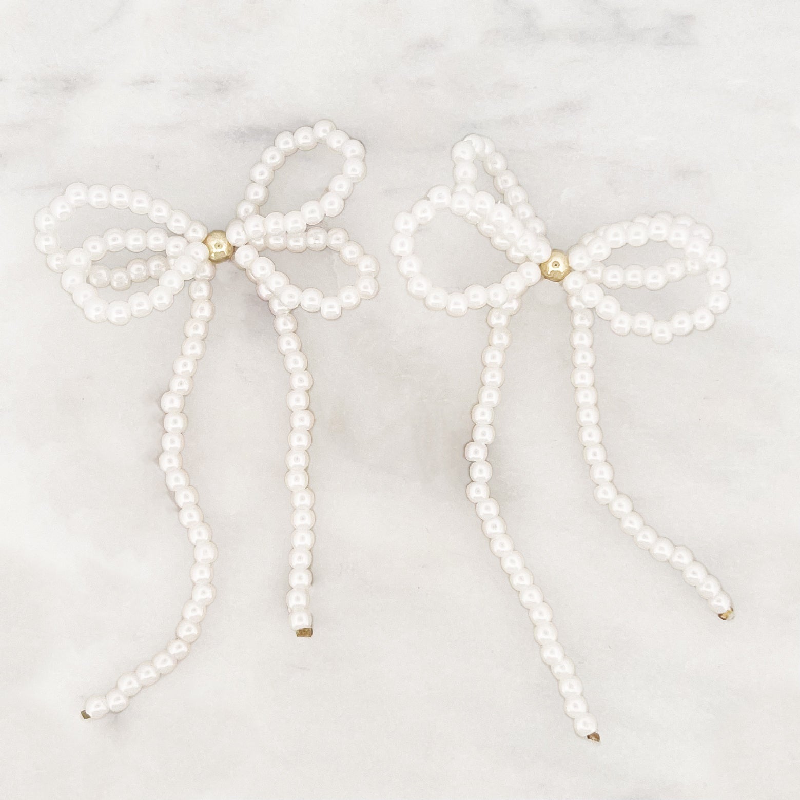 Double Pearl Bow Set - ByNouck Jewelry