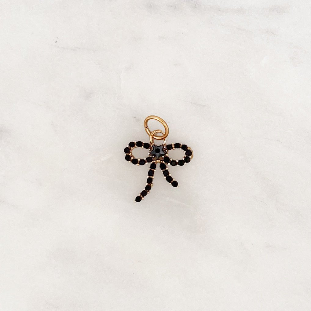DYO Black Rhinestone Bow - ByNouck Jewelry