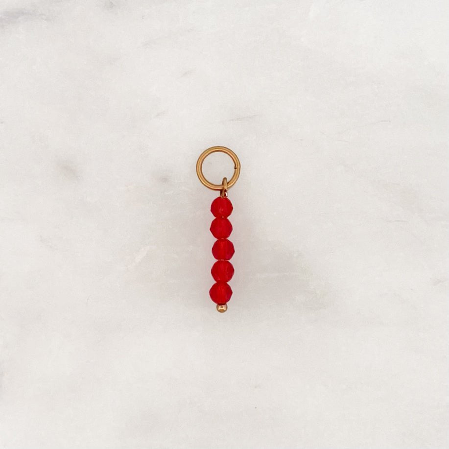 DYO Fire Red Facet Beads - ByNouck Jewelry