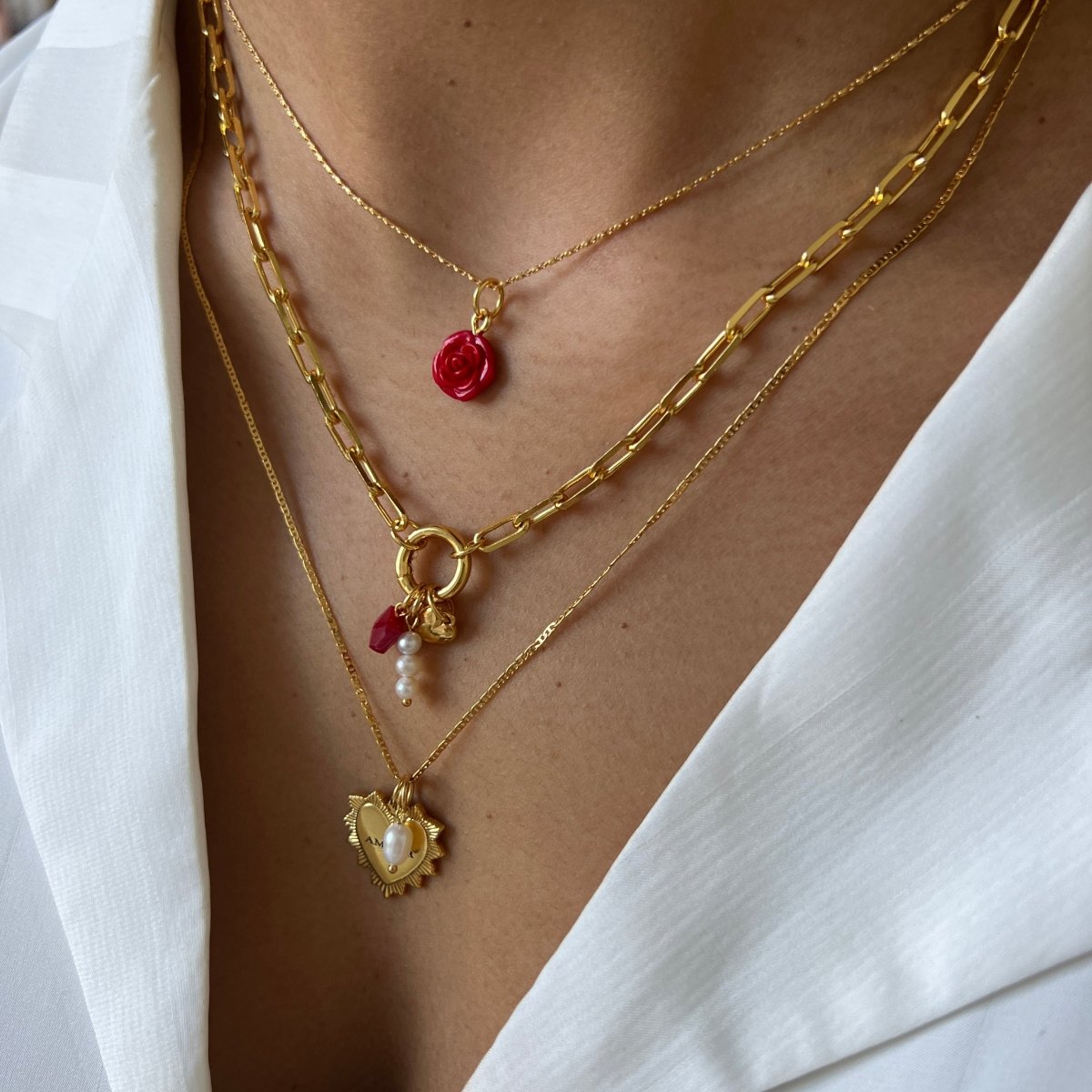 DYO Raspberry Facet Square - ByNouck Jewelry