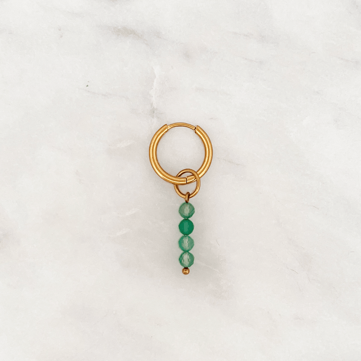 Fine Huggie Big Lime Beads - ByNouck Jewelry