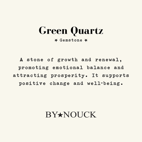 Hoop Green Quartz Oval - ByNouck Jewelry