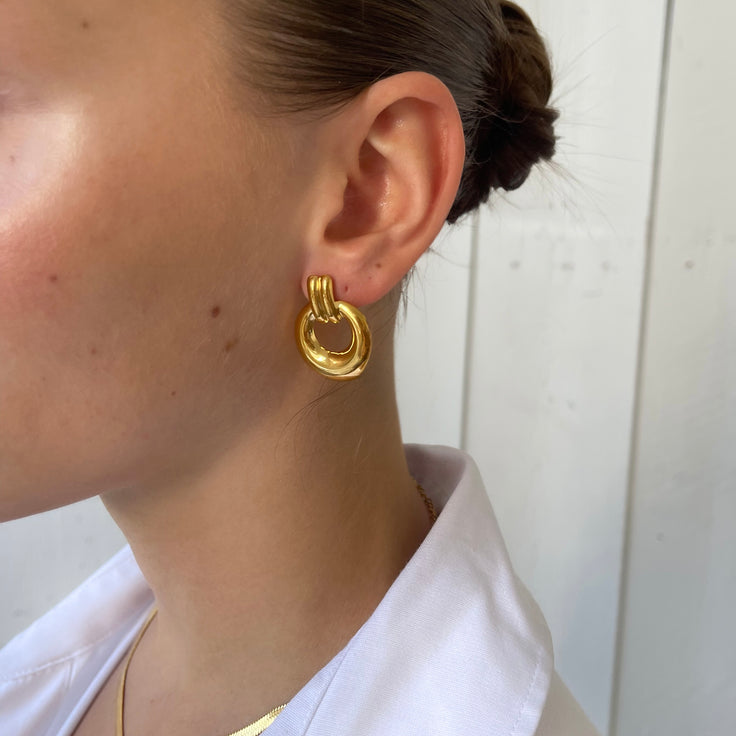 Round Pendant Earstud Set Big