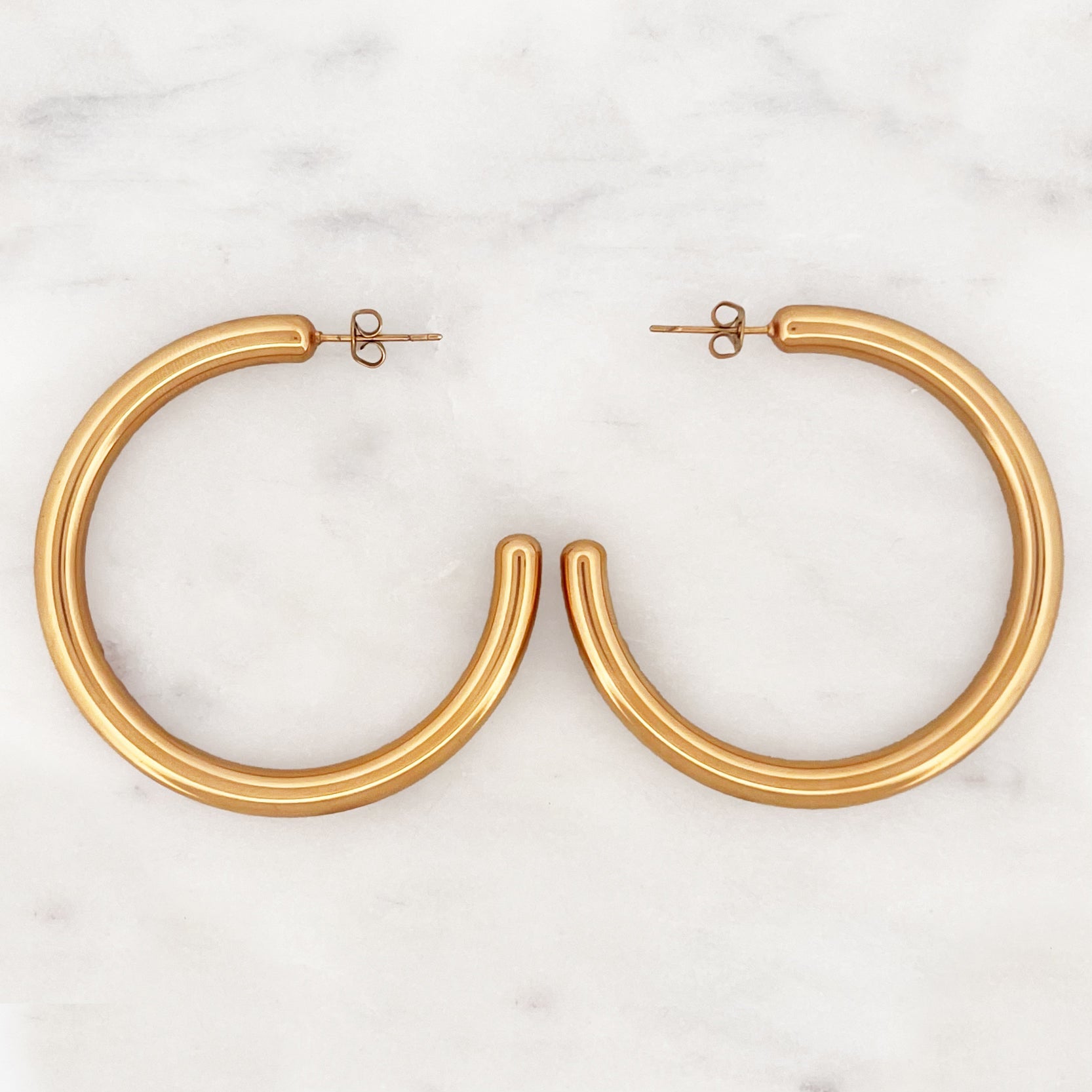 Large Tube Hoop Set - ByNouck Jewelry