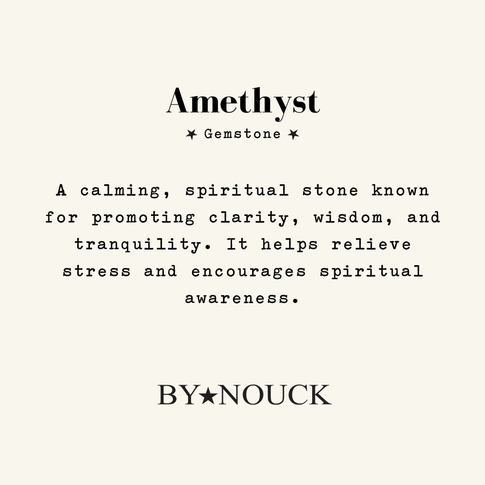 Necklace Amethyst Stone Baguette - ByNouck Jewelry