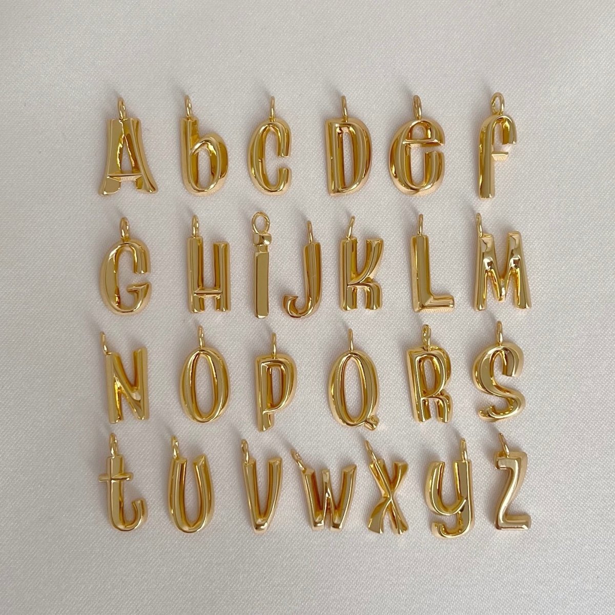 Necklace Bamboo Initial - ByNouck Jewelry